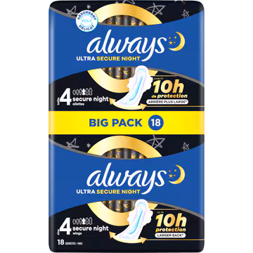 Always Ultra Maandverbanden Secure Night (maat 4)