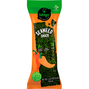 Bibigo Zeewiersnack Pittige Chili 4g