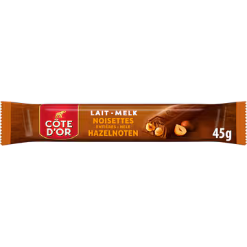 Côte d'Or Chocoladereep Melk Hazelnoten 45g