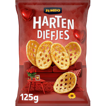 Jumbo Harten Diefjes Naturel Chips 125 g