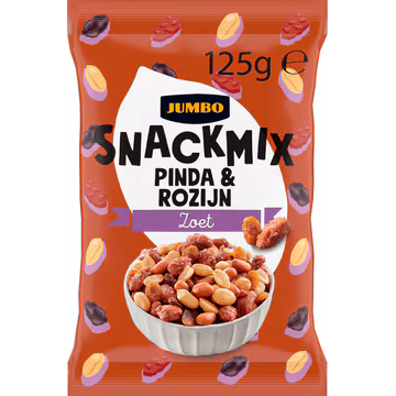 Jumbo Snackmix Pinda & Rozijn 125 g