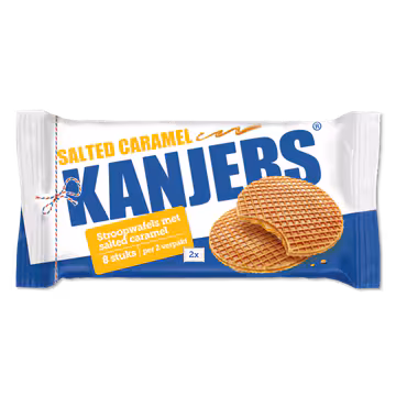 Kanjers Salted Caramel Stroopwafels 8 Stuks 320 g