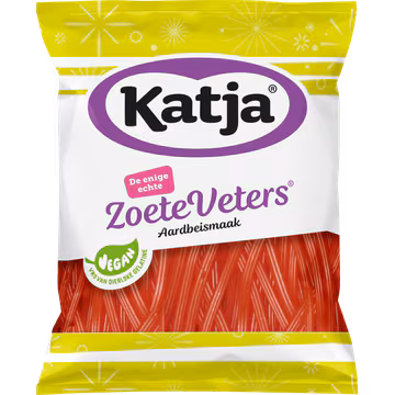 Katja Snoep en Zoetwaren Zoete Veters Aardbeismaak 125gr