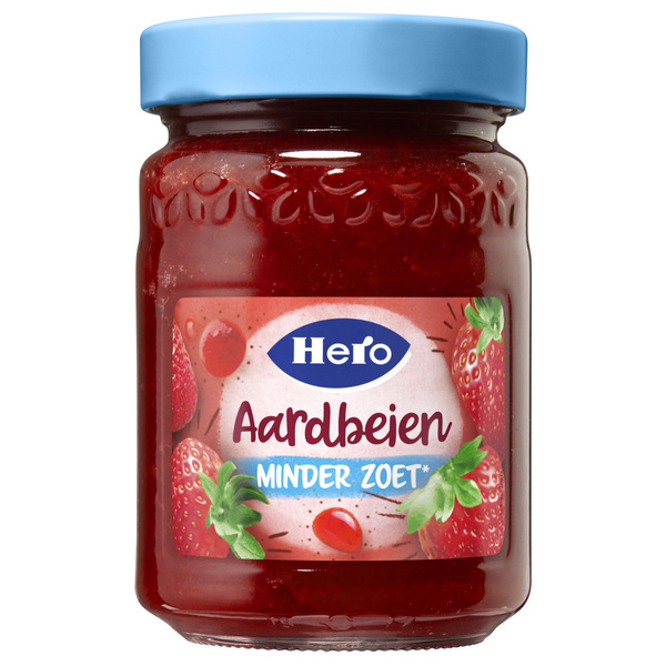 Hero jam minder zoet aardbeien