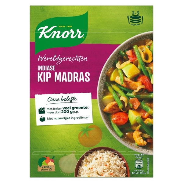 Knorr wereldgerechten Indiase kip madras