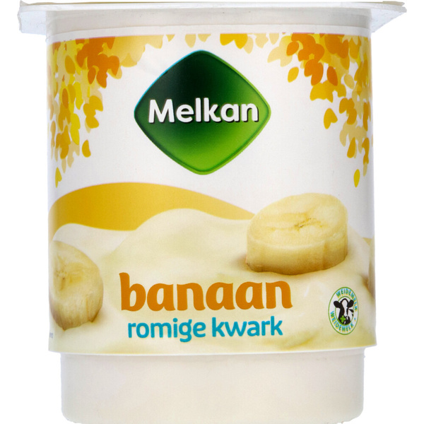 Melkan halfvolle kwark banaan
