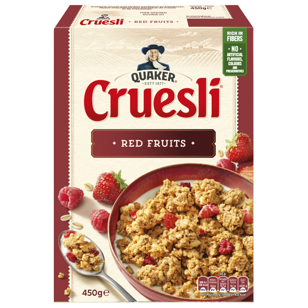 Quaker cruesli rode vruchten