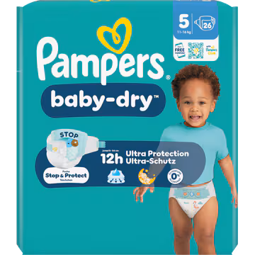 Pampers Baby-Dry Maat 5, 26 Luiers