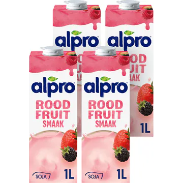 Alpro Sojadrink Rode Vruchten Houdbaar 4 x 1 L