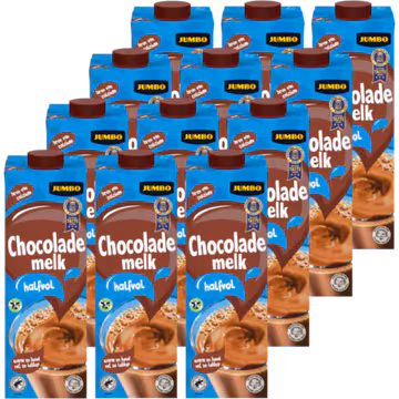 Jumbo Chocolademelk Halfvol 12 x 1 L