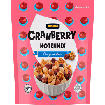 Jumbo Cranberry Notenmix Ongezouten 200 g
