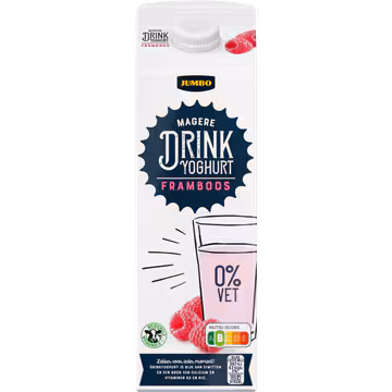 Jumbo Drinkyoghurt Framboos 0% Vet 1 L