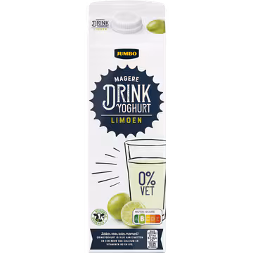 Jumbo Drinkyoghurt Limoen 0% Vet 1 L