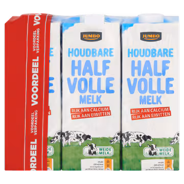 Jumbo Houdbare Halfvolle Melk Voordeelverpakking 6 x 1 L