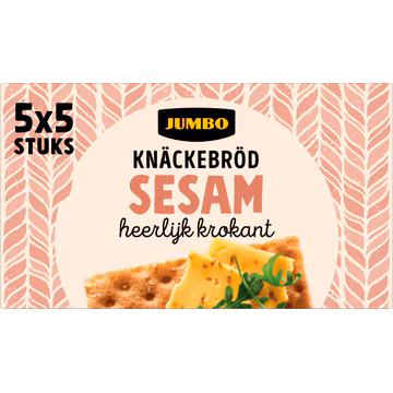 Jumbo Knäckebröd Sesam 5 x 5 Stuks