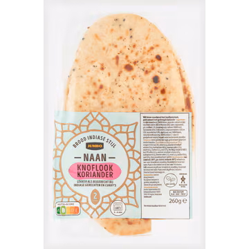 Jumbo Naan Knoflook Koriander 2 Stuks 260 g