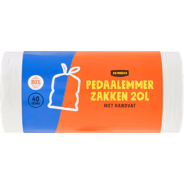 Jumbo Pedaalemmerzakken met Handvat 20 L 40 Stuks