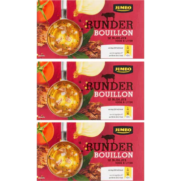 Jumbo runder bouillonblokjes 3 x 12 stuks