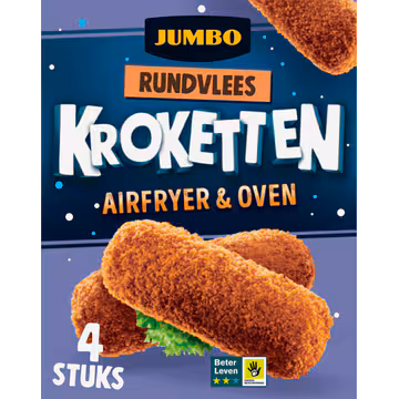 Jumbo Rundvleeskroketten Airfryer & Oven 4 Stuks