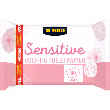 Jumbo Sensitive Vochtig Toiletpapier Voordeelverpakking 80 Stuks