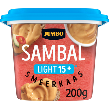 Jumbo Smeerkaas Sambal Light 15+ 200 g