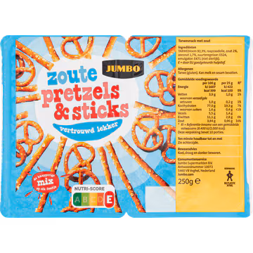 Jumbo Zoute Pretzels & Sticks 250 g
