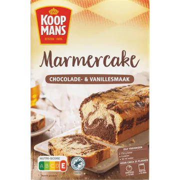 Koopmans Marmercake Vanillesmaak & Chocolade Bakmix 400 g