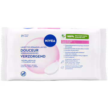 NIVEA 3-in-1 Verzachtende Reinigingsdoekjes - 25 Stuks