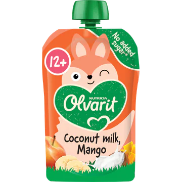 Olvarit Knijpfruit Kokosmelk Mango 12+ Maanden 100 g