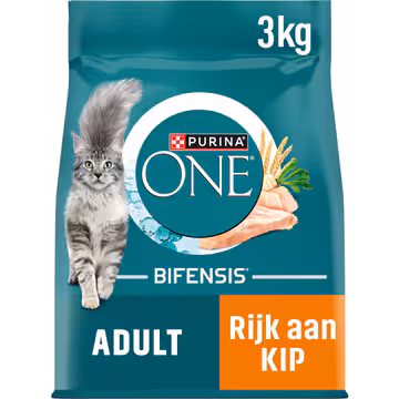 PURINA® ONE Adult Rijk aan Kip kattenvoer 3 kg