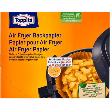 Toppits Air Fryer Papier ø20 cm 20 Stuks