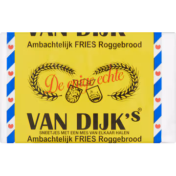 Van Dijk's Ambachtelijk Fries Roggebrood 10 Plakjes 500 g
