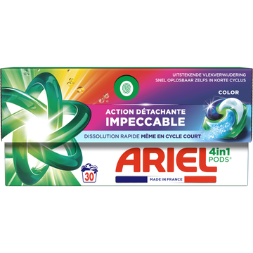 Ariel All-in-1 Pods Wasmiddel Kleur, 30 Wasbeurten
