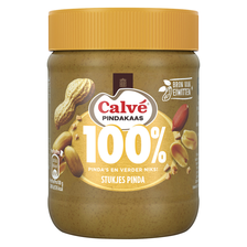 Calve 100% Naturel pindakaas met stukjes pinda350 Gram479